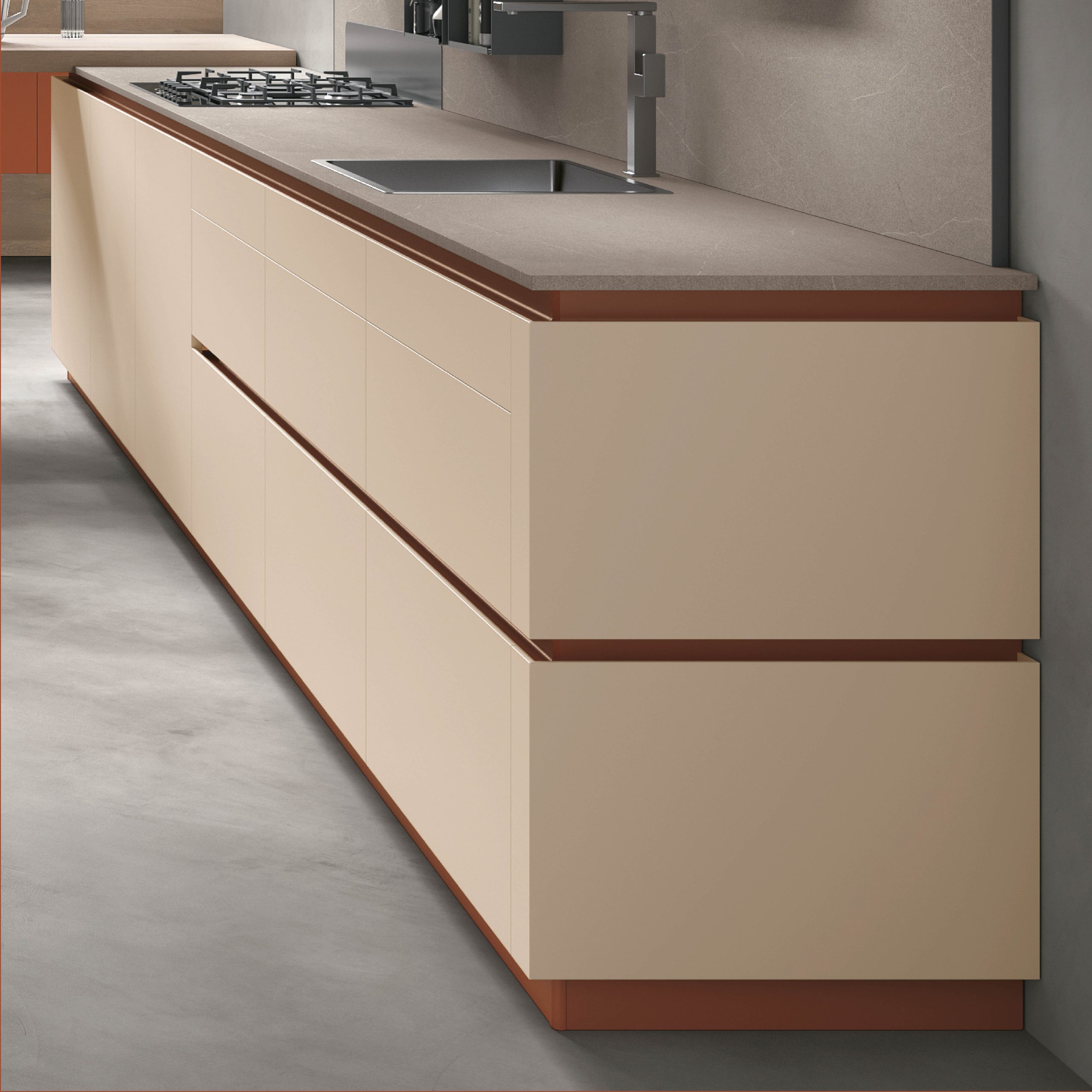 Modern Kitchens NYC - Color Trend - 7 Laccato Opaco Rosa Cipria2 Scaled 1 - Stosa Cucine
